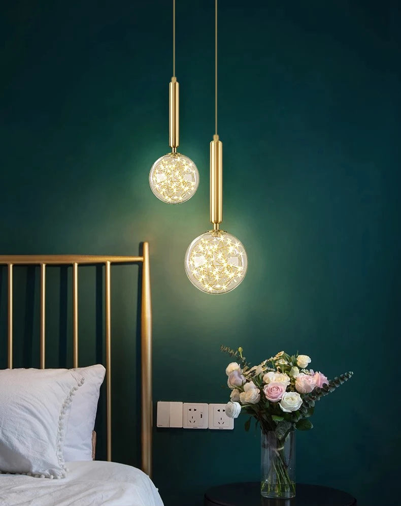 1 PC Modern Home Decor LED Lights Bedroom Lamp Bedside Pendant Light Lamps LED Chandeliers Hanging Light Indoor Lighting