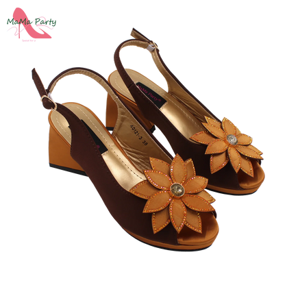 2024 New Design Special Fashion African Women Shoes Matching Bag Set High Quality with Platform Comfortable Heels for Part