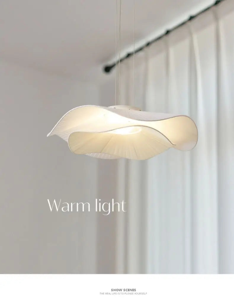 Nordic Modern Creative Restaurant Pendant Lamp Design Simple Lotus Leaf Hat Led Lights for Dining Living Room Bedroom Chandelier