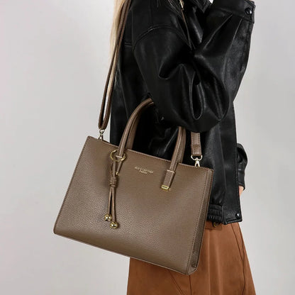 Genuine Brand Top Quality Leather Handbag Women's Tote Messenger Sac Designer Large Capacity 3 Levels Shoulder Crossbody Bags