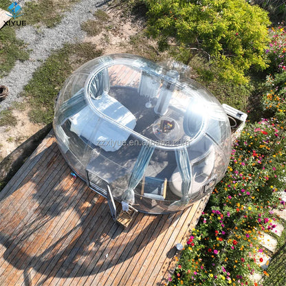 XIYUE Villa Garden Wind Resistance Pc Polycarbonate Planetarium Dome Tent Modular Domes Tent for Resorts Camping Geodesic Dome