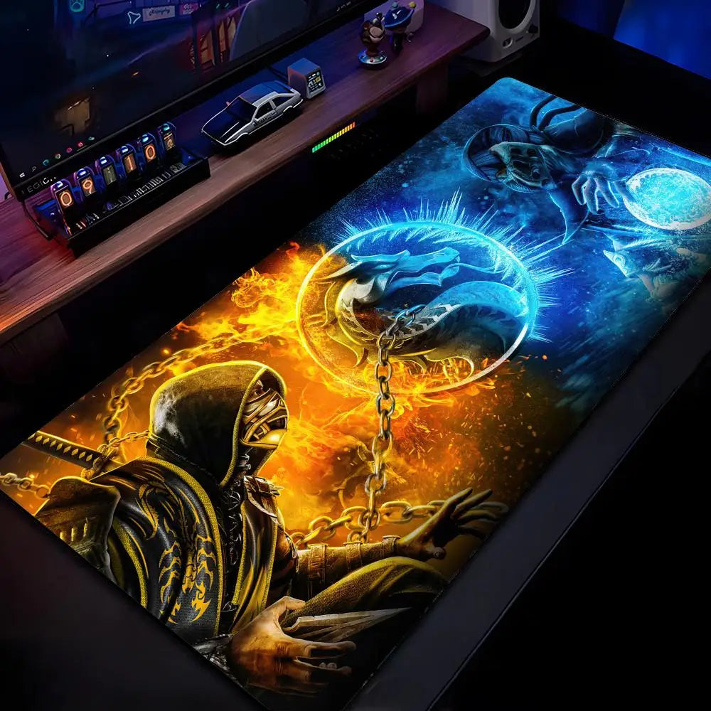 Mortal Kombat Mouse Pad Mousepad HD Printing Computer Gamers Locking Edge Non-slip Mouse Pad XXL90x40cm Keyboard PC Desk Pad