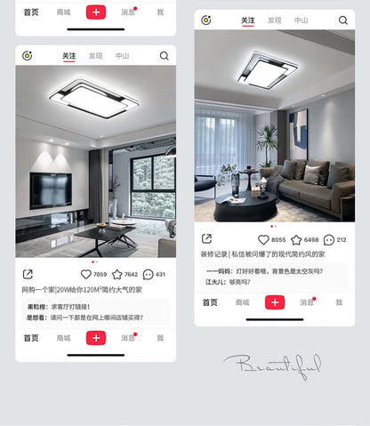 Living Room LED Ceiling Lamp Modern Simple Bedroom Room Dining Light Nordic Lustre Home Decoration Interior Lighting Chandelier