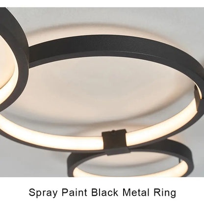 Modern LED Ceiling Chandeliers With Remote Control Decor Home Ring Lamp Living Room Bedroom Dining Room Ceiling Light Fixtures