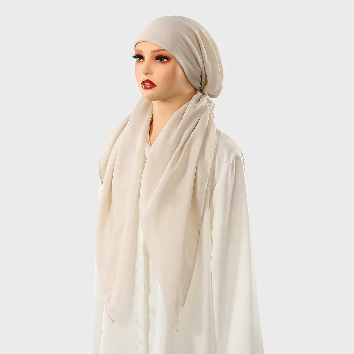New Muslim Instant Hijab Scarf Print Turban Thick Hair Bonnet Night Cap Turban For Sleeping Elastic Hair Satin Bonnet For Sleep
