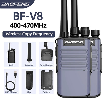 Baofeng Mini Walkie Talkie Handheld BF-V8 BFV8 Gray Green Orange Intercom UHF HF Transceiver Walkie Talkie 10 KM