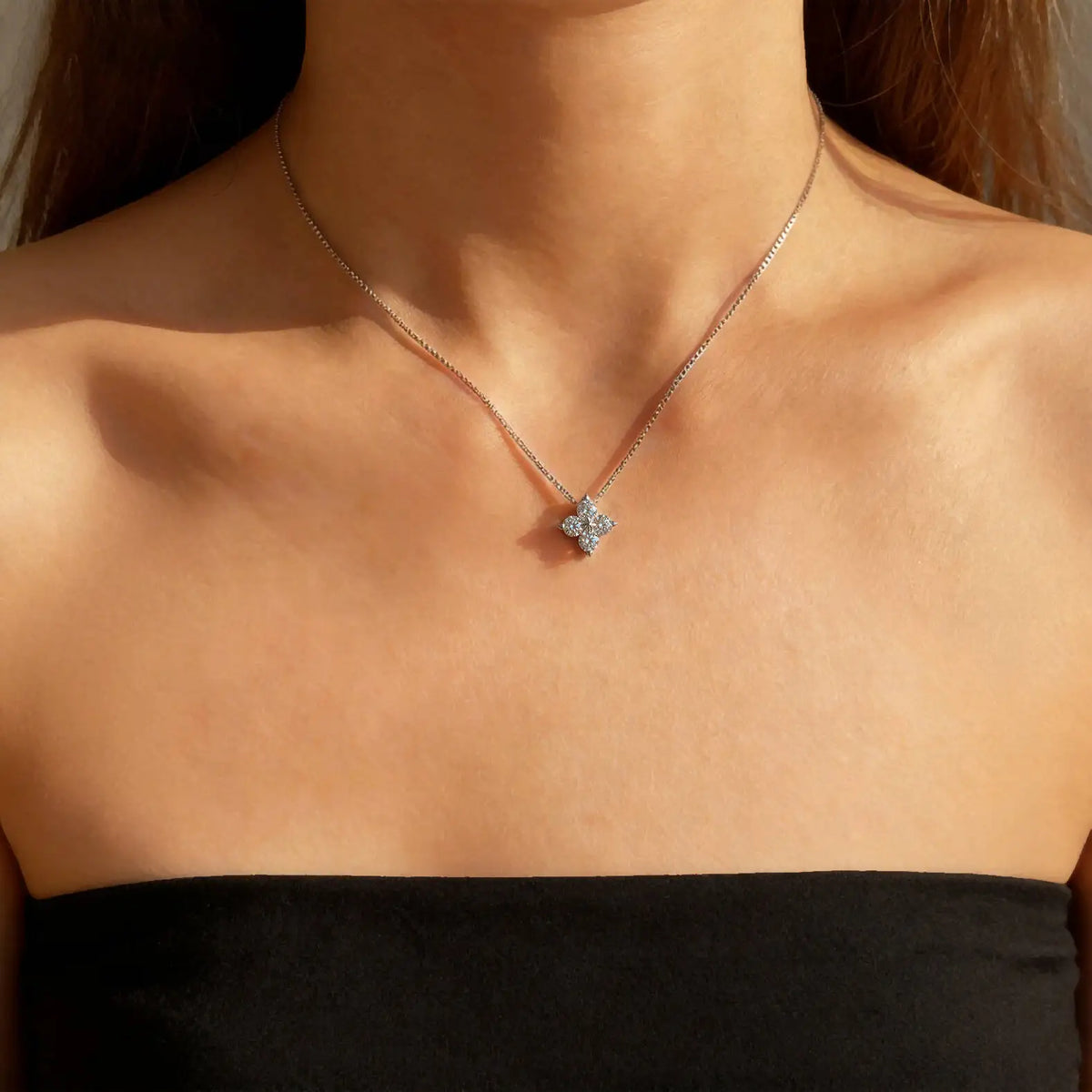 TY D VVS1 Moissanite Pandent Necklace GRA Certified 0.4ct Lab Diamond S925 Sterling Silver Dainty Necklaces For Women Minimalist