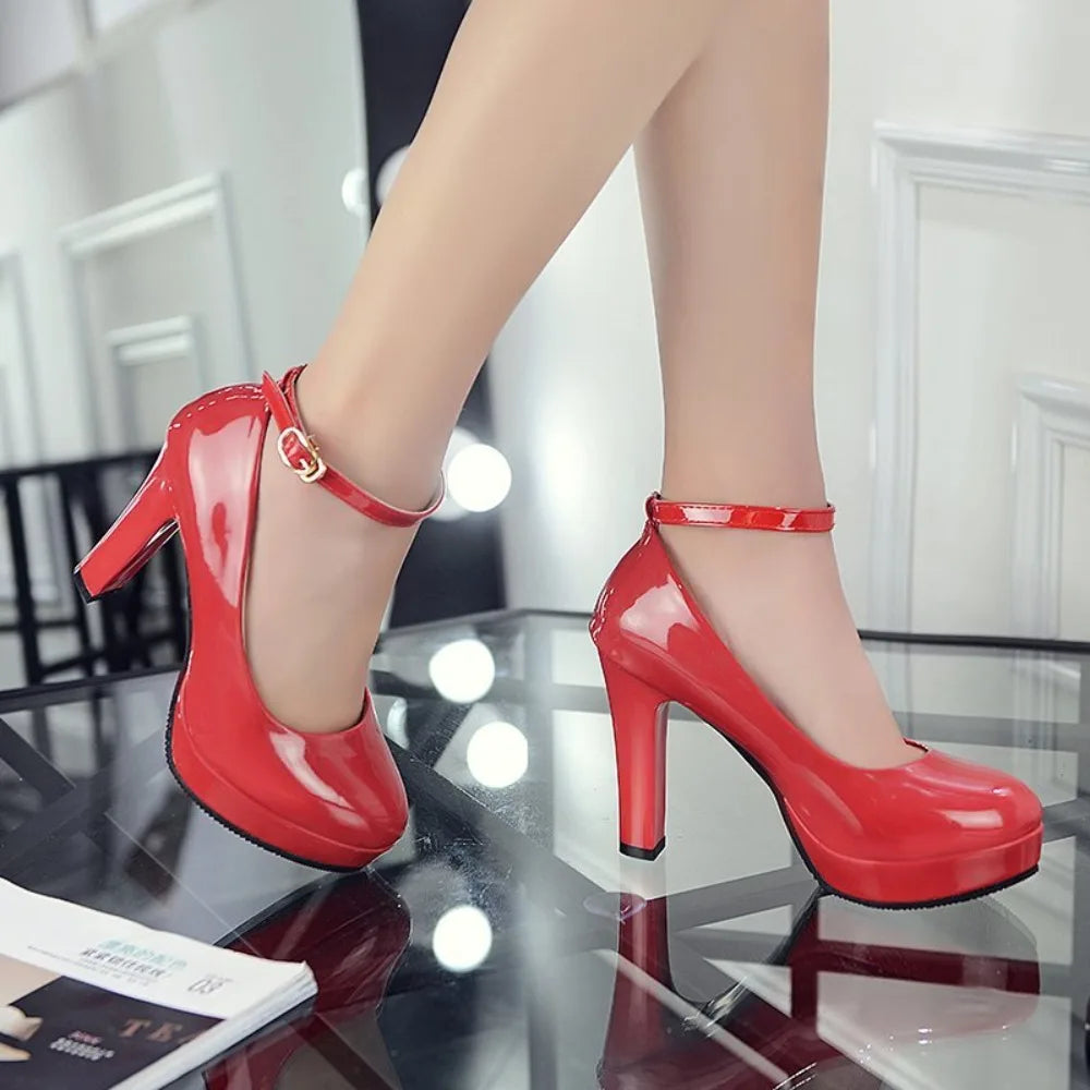 2025 Women's Black High Heels Spring Casual Shoes Women's High Heels Solid Color Wedge Shoes Plus Size High Heels Size 34-40