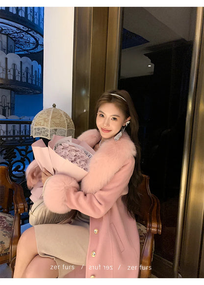 Real Fox Fur Collar Women Natural Fur Scarf And Cuff Set Luxury Women Coat Jacket Fur Shawl Neck Warm Scarves Fashion Fur Shawl