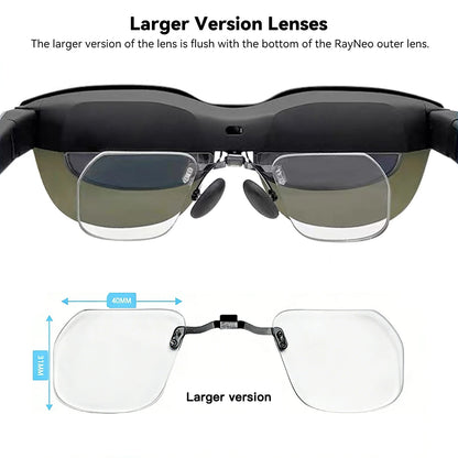 For RayNeo Air 4/Air 4 Pro/Air3S Pro/Air3/3S/Air 2S Smart Glasses Lens Custom Myopia and Hyperopia Anti-Blue Anti-glare Lenses