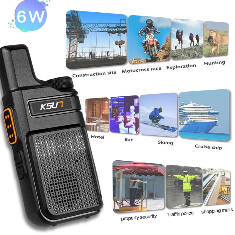 PMR 446 FRS Portable Radio Mini Small 2 Way Radio Receiver 2W High Power Wireless Intercom Long Range UHF Handheld Walkie Talkie