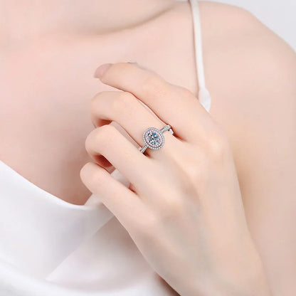 Sweet Girl Oval Ring 1ct Women Moissanite PT950 Platinum - Slimming Oval Cut, Sweet Lovely Charm