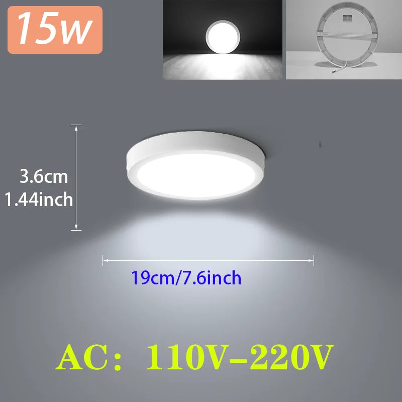 Modern Led Ceiling Lamps 15/20/30W Ceiling Panel Fixtures AC 110V-220V For Room Living Bedroom Kitchen Home Decor Panel Lights
