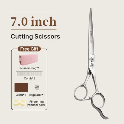 Fenice Slim Narrow Dog Grooming Scissors Set Straight/Curved/Thinner/Chunker Shears Scissors Specialized for KR and JP Groomers