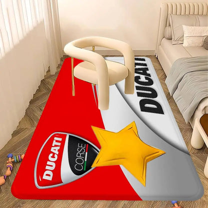 D-Ducati Motorcycle LOGO Floor Mat Rectangle Anti-slip Home Soft Badmat Front Door Indoor Outdoor Mat Welcome Doormat