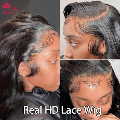 Queen Hair Body Wave True HD Lace 13x6 Lace Front Wig Brazilian Virgin Human Raw Hair For Woman Invisible Best Lace Frontal Wigs