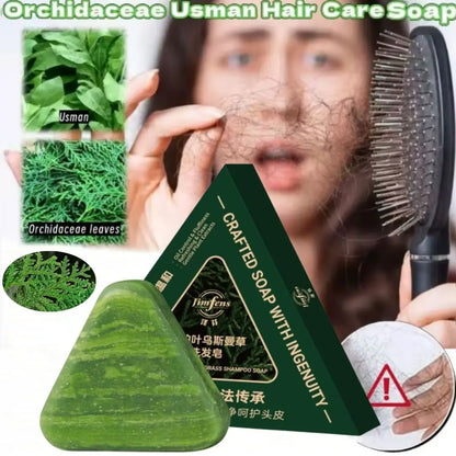 Herbal Extracts Hair Shampoo Bar Cleaning, Oil Control, Thickening Arborvitae Leaf And Usmal Grass Shampoo Bar Hair Care Soap