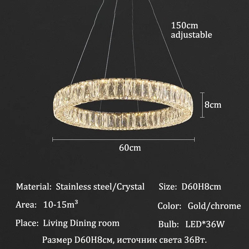 Luxury Crystal Chandeliers Dining Table Light Chandelier Ceiling Light Fixtures Lighting for Living Room Chandeliers Lights Lamp