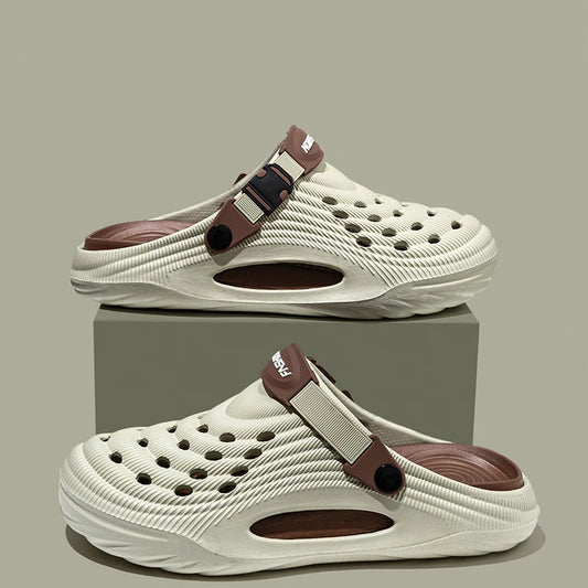 Fashion 2026 Mix Color Men's Comfortable Thick Platform Clogs Summer Beach Outside Couple Slippers Soft Sole EVA Sandals Slides
