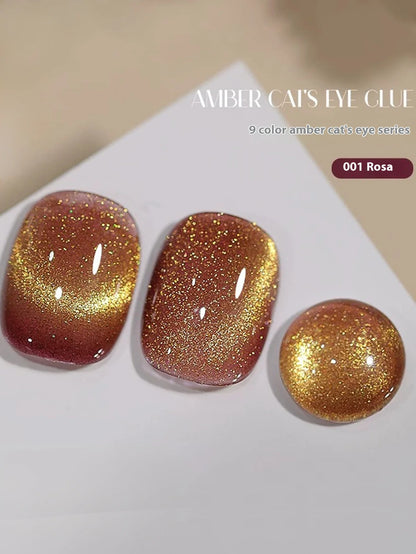 MIANEL 12ML Hit Product Gold Amber Cat Eye Gel Nail Polish 2026 New Blue Glass Beads Cat Eye Gel Nail Green Nails 1-21pcs