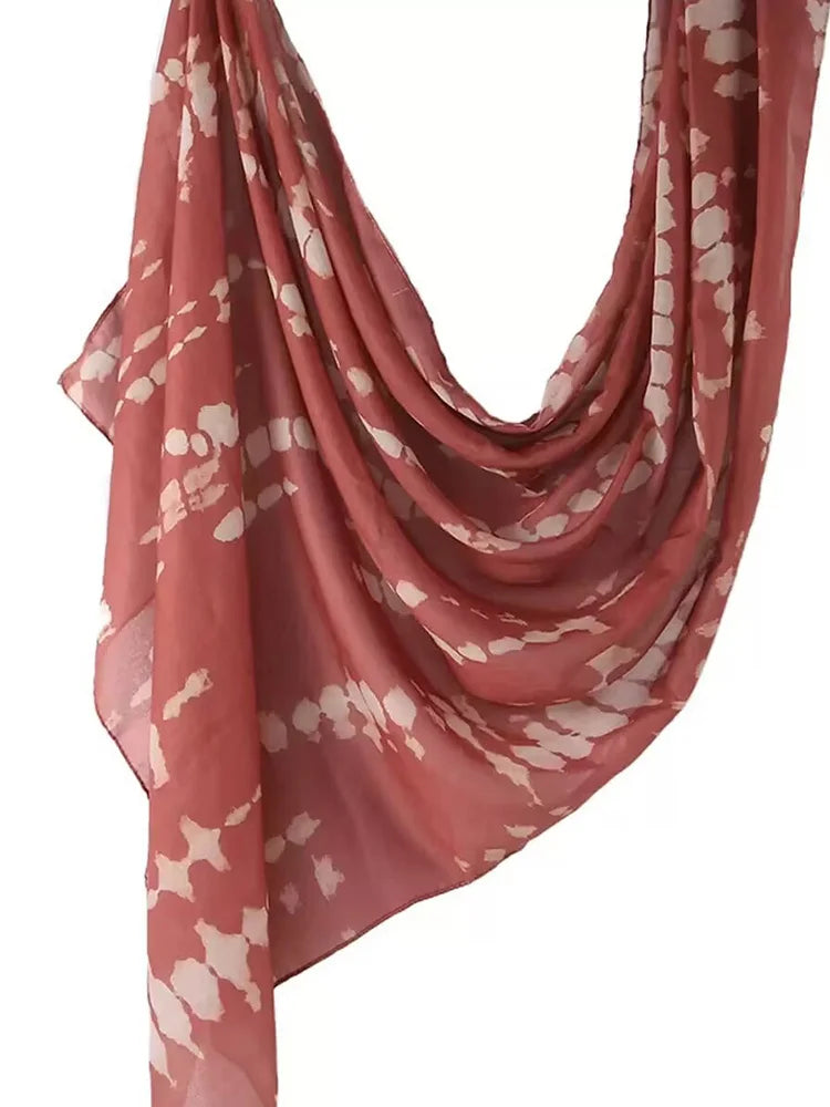 1Pcs Ramadan Hijab for Women Crocodile Print Bohemian Watercolor Soft Muslim Hijabs Floral Breathable Shawl Wrap Scarf Headscarf