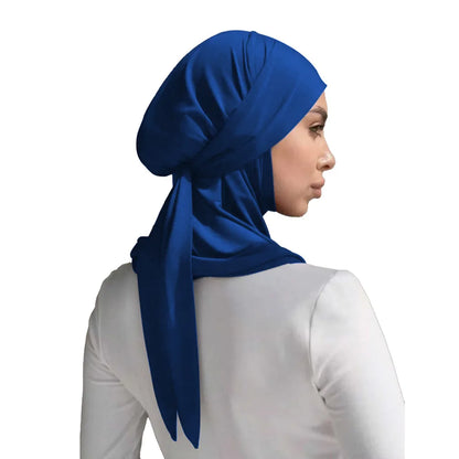 Bandage Instand Hijab Scarf for Muslim Women Plain Headscarf Head Wraps Islamic Turban Femme Musulman Headband Scarves