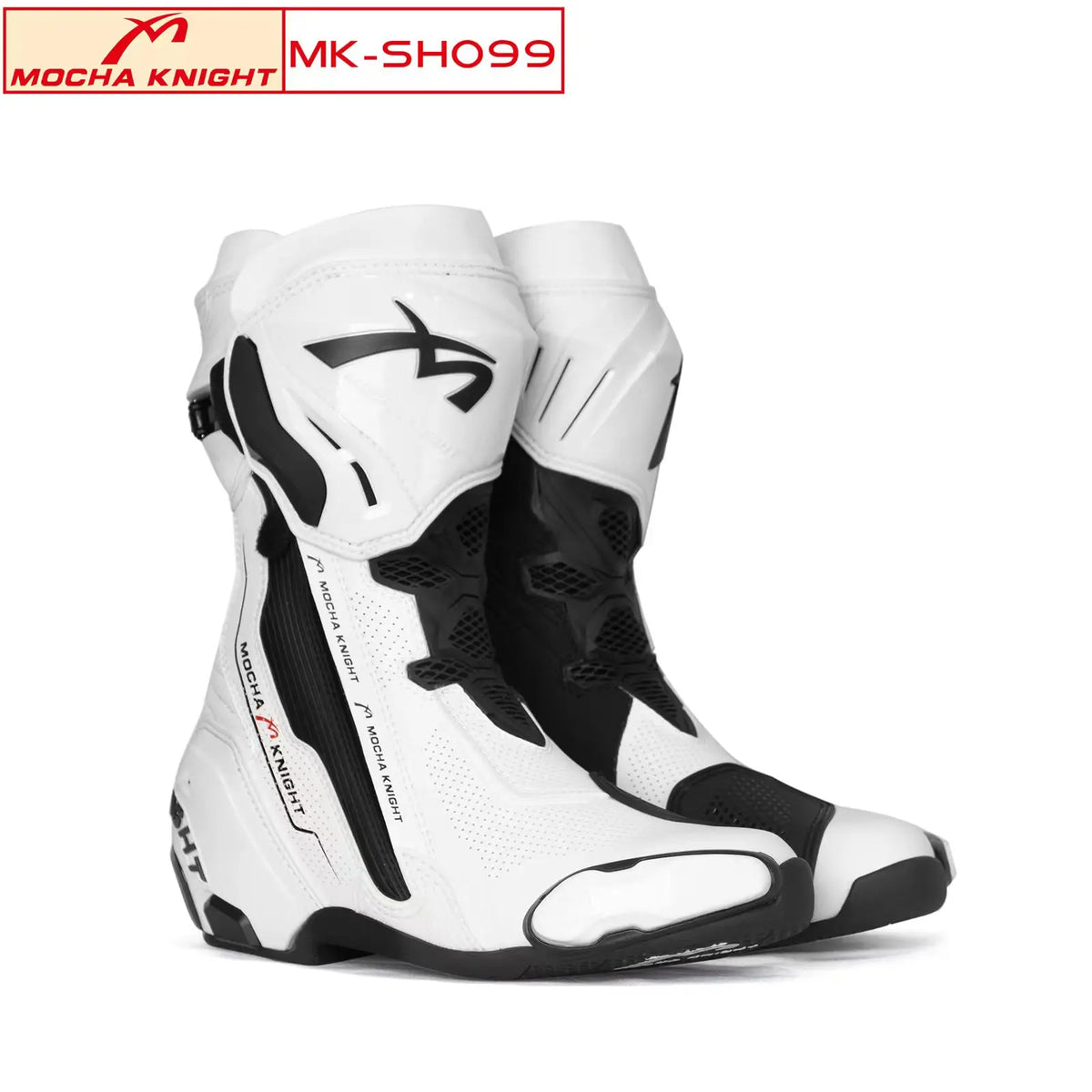 2025 New BENKIA Mocha Motorcycle Long Boots CE Certification BotasTrack Racing Shoe vInternal External Dual Boots TPU Protection