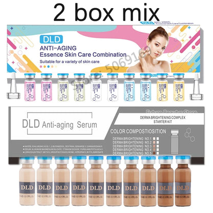 5ml Hyaluronic Acid Peptide Facial Serum BB Cream Glow Ampoule Kit Niacinamide Moisturizing Hydration Skin Rejuvenation Beauty