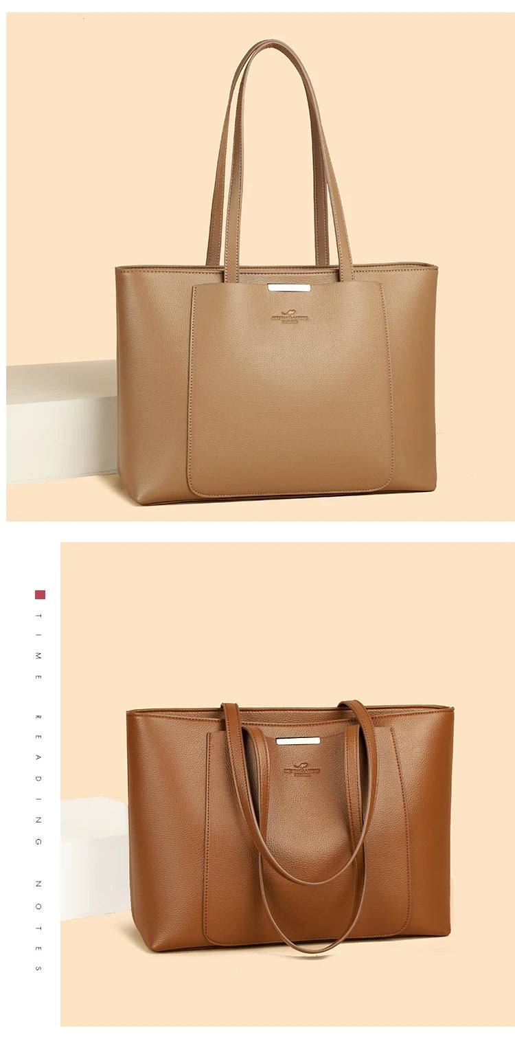 High Quality Leather Shoulder Crossbody Messenger Tote Bag Large Handbag Purses Genuine Brand Luxury Designer Women Bags