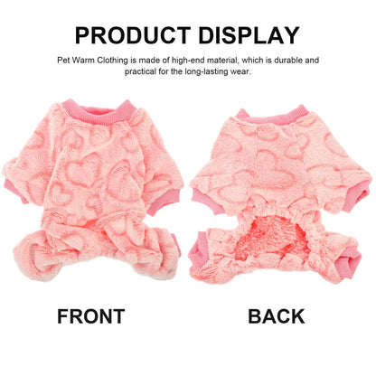 Dog Winter Jumpsuit Wear-Resistant Puppy Clothes Warm Small Dog Clothing Creative Design Outdoor Walking Jogging