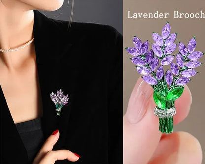 Elegant Crystal Bauhinia Brooches for Women Fashion Rhinestone Bouquet  Brooch Wedding Jewelry Clothing Coat Lapel Pins