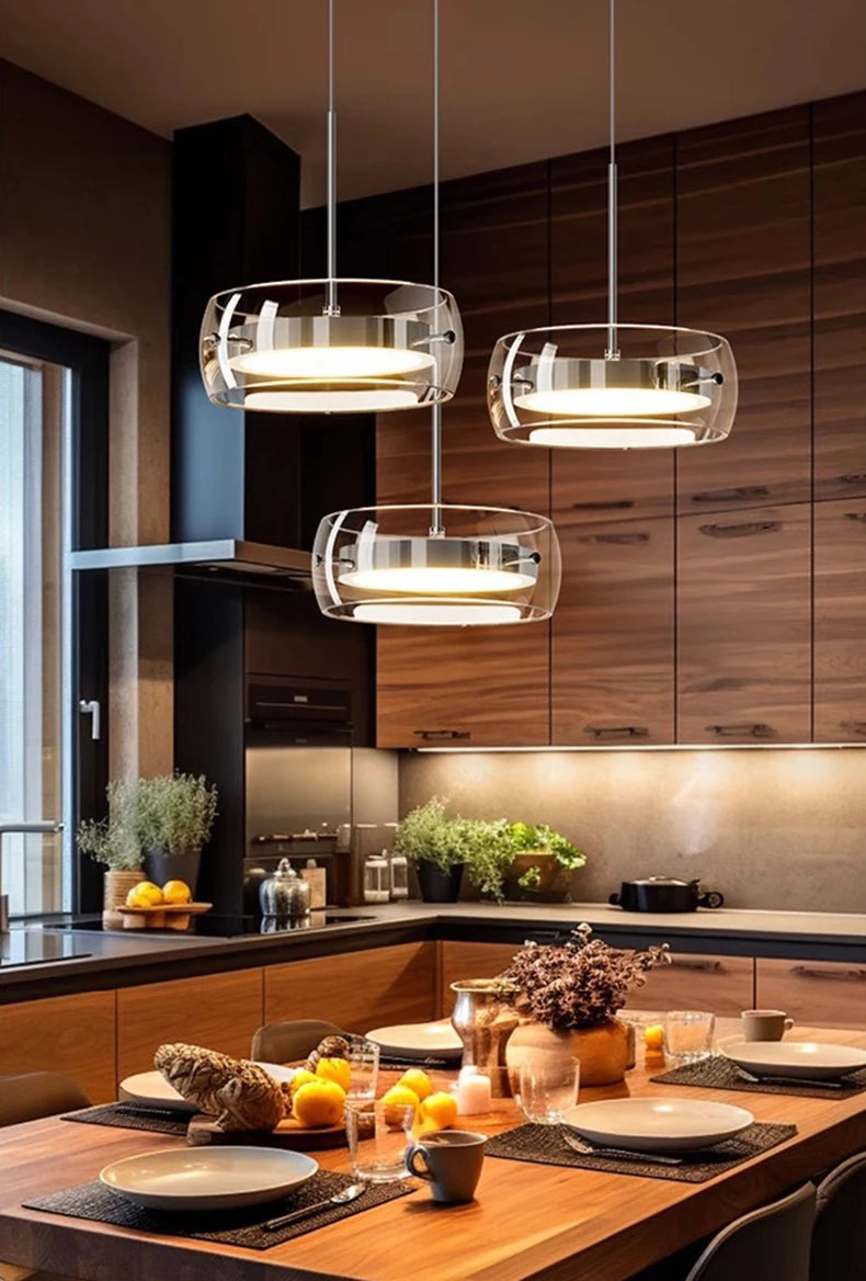 Modern Pendant Light Lamps, Home Decor Ring LED Lights for Living Room,Chandeliers for Dining Room Hanging Light Indoor Lighting