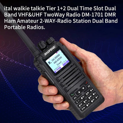 Baofeng Radio Dmr Dm-1701 Open Gd77 Sms 5W Digital Walkie Talkie  Hunting Camping Two-Way Radio