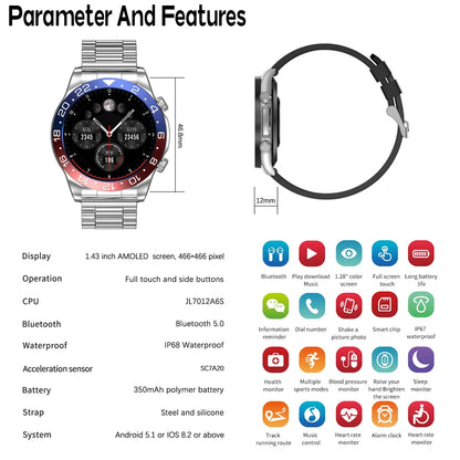 2026 new smart watch sleep monitoring Bluetooth call high-definition displaywrist  liftbright screen  round screen smart watch
