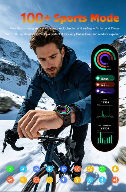 2026 New Military T-RX4 Ultra GPS Smart Watch Men 10ATM Waterproof Compass Flashlight Bluetooth Call Sports tracker Smartwatch