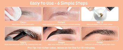 Lomansa New Lash Color Kit Eyelash Eyebrow Dye Tint Kit Brow Enhancer Mascara Lift Tinting Tattoo Eyes Makeup Tools