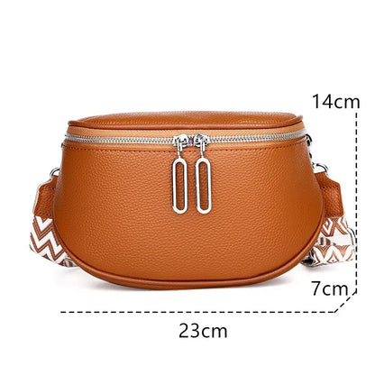 High Quality Cow Leather Women Shoulder Crossbody Bags 2023 Luxury Solid Genuine Leather Small Handbag Female Messenger Tote Sac