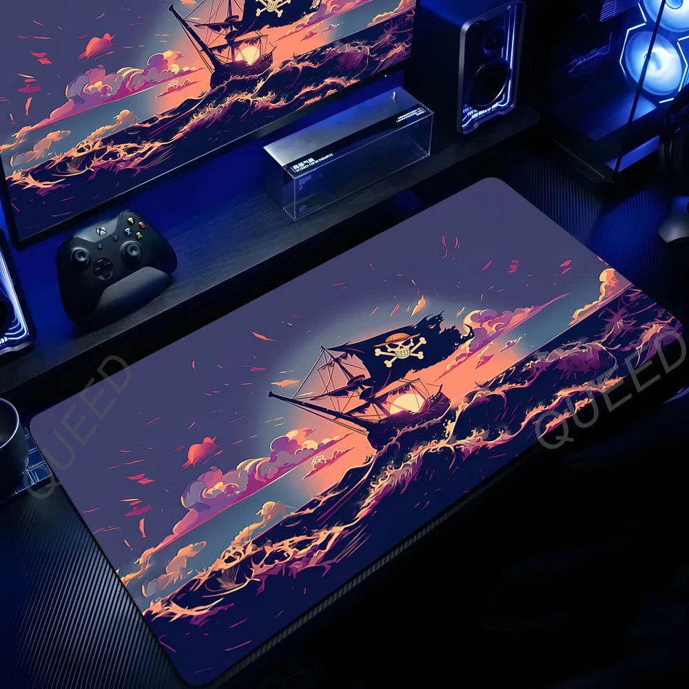 Anime Manga One Piece Mouse Pad Robin Luffy Zoro Sanji Nami Law Mousepad Computer Keyboard Pad Gaming Accessories XXL Desk Mat