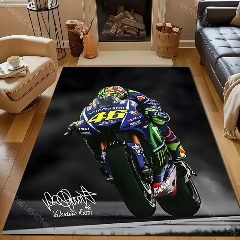 1PC High-speed motorcycle racing Pattern Rug Carpets for Bedroom Living Room Sofa Mat Creative Door Mat Cloakroom Home Decor