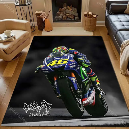 1PC High-speed motorcycle racing Pattern Rug Carpets for Bedroom Living Room Sofa Mat Creative Door Mat Cloakroom Home Decor