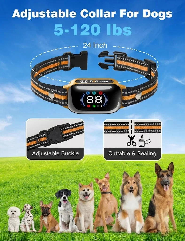 Smart 2-in-1 Auto Anti-Bark and Shock Collar for All Size Dogs,3300FT Remote Electric Collar,IPX7 Waterproof Dog Training Collar