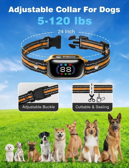 Smart 2-in-1 Auto Anti-Bark and Shock Collar for All Size Dogs,3300FT Remote Electric Collar,IPX7 Waterproof Dog Training Collar