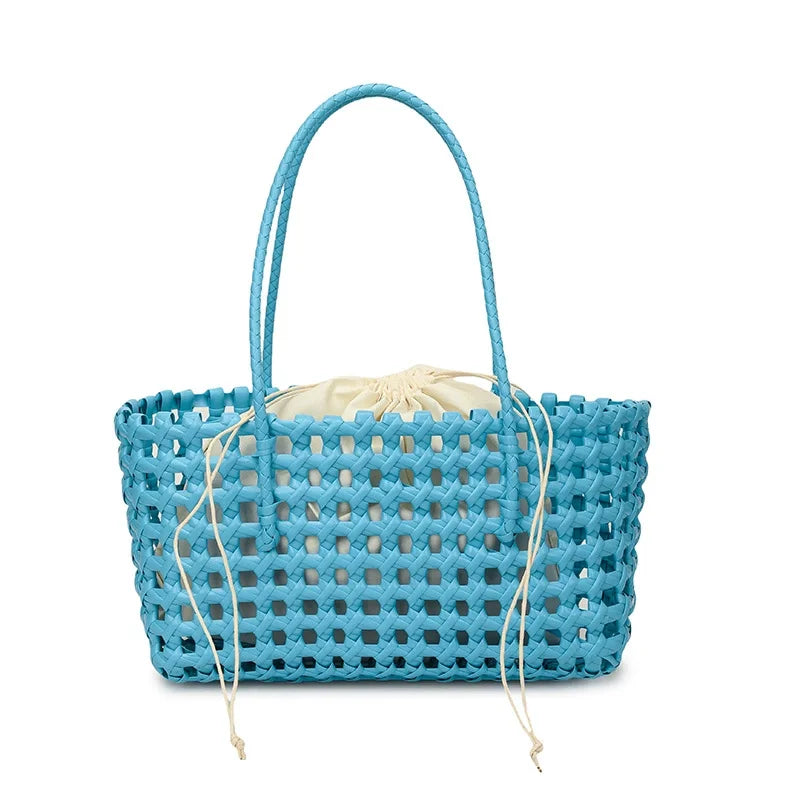 Weave Hollow Out Shoulder Bags for Women 2026 Summer Luxury Designer Hand Bag Females Beach Bags Handbags and Purses