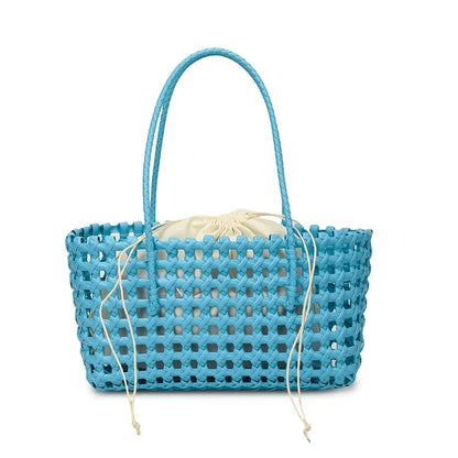 Weave Hollow Out Shoulder Bags for Women 2026 Summer Luxury Designer Hand Bag Females Beach Bags Handbags and Purses