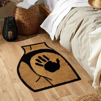 VIKAMA Creative Bathroom Rug, Absorbent and Non-slip Shower Bathtub Mat, Soft Bedroom Bedside Carpet, Home Decoration
