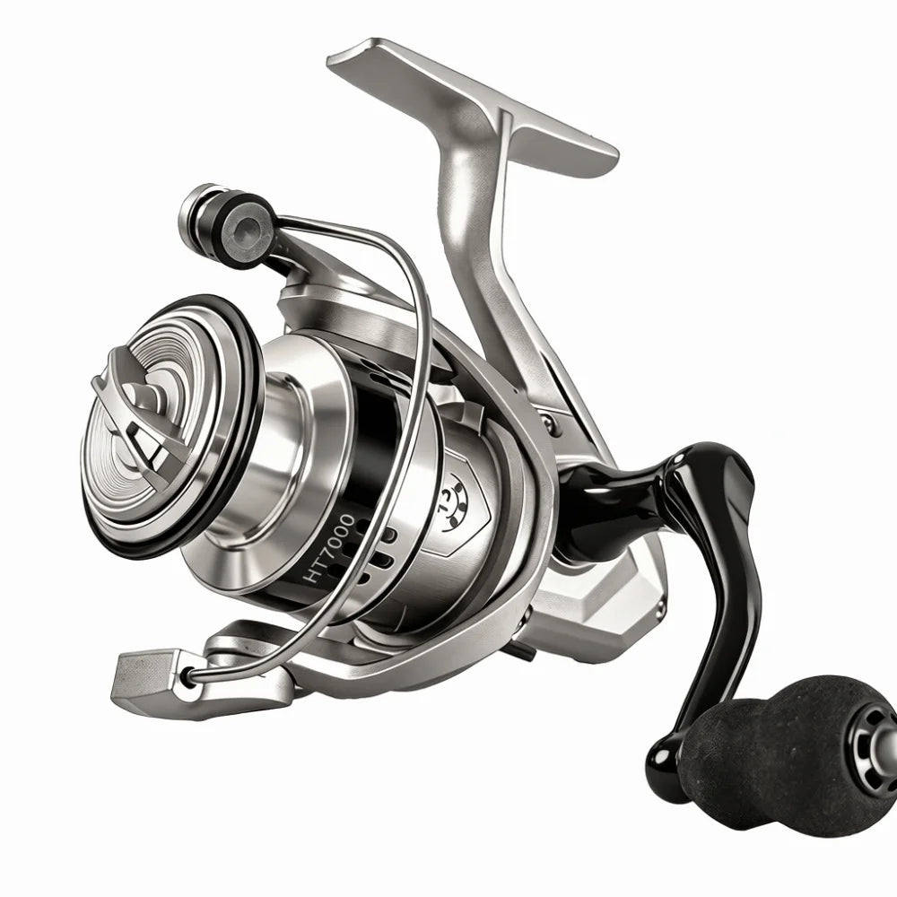 Fisherman Metal Spool Spinning Reel 5.2/1 Gear Ratio Heavy Duty Bait Cast Reel Comfortable Smooth Fishing Reel Lake Fishing