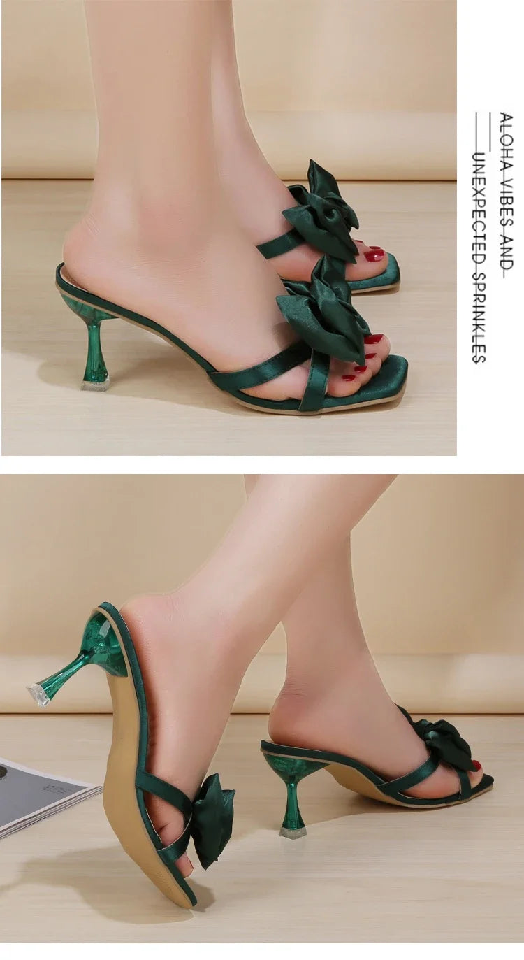 Women Sandals Stiletto Green High Medium Heel Frocks Luxury Fashion Chic Party Weddings Gold Sexy Designer Wedding Elegant Shoes