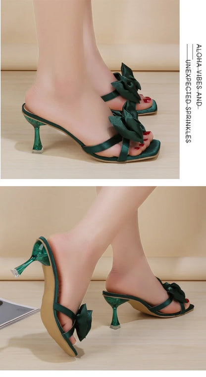 Women Sandals Stiletto Green High Medium Heel Frocks Luxury Fashion Chic Party Weddings Gold Sexy Designer Wedding Elegant Shoes