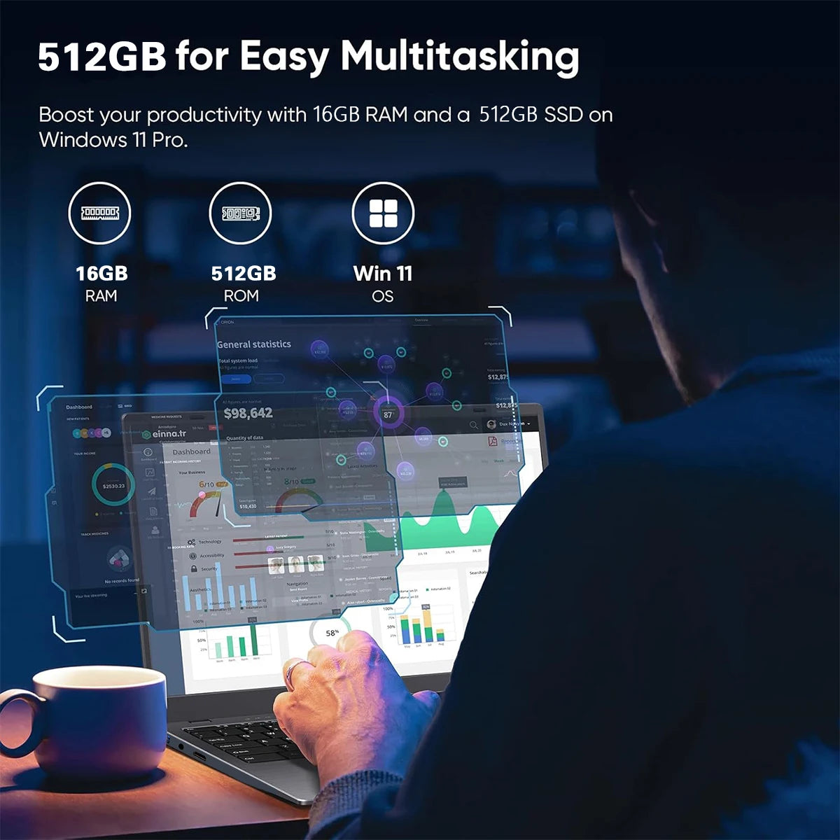 2026 Intel Core I9 10980HK 9900U Laptop Windows 11 Pro 16GB RAM 1TB 2TB SSD Portable Gaming Laptops Computer 15.6" Notebook PC