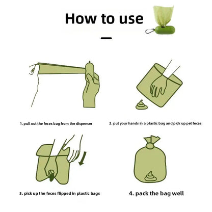 20Rolls Dog Poop Bag Outdoor Cleaning Poop Bag Biodegradable Cat Dog Garbage Bag with Dispenser Gift Dog Waste Bags Pet Supply